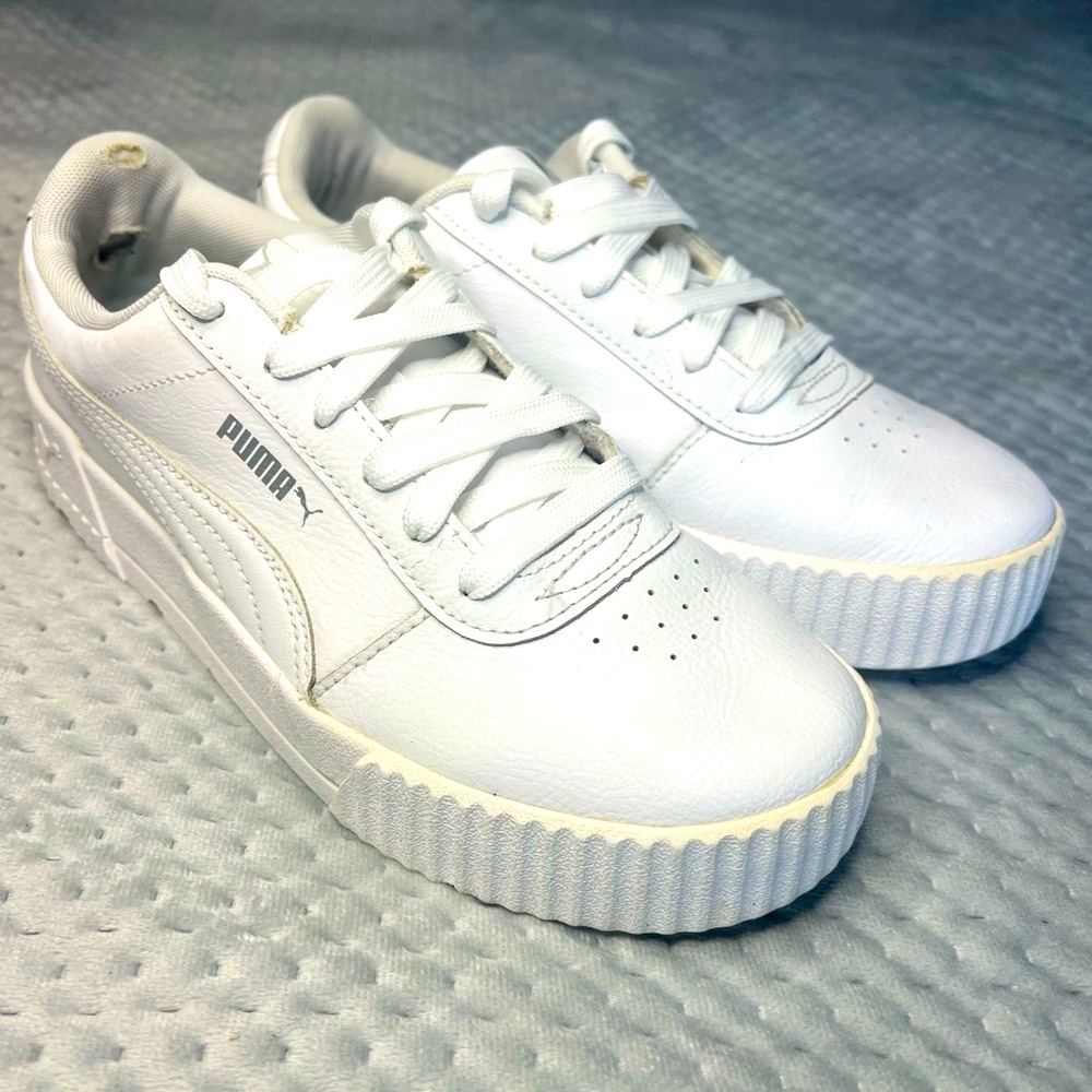 Puma White Low-Top Athletic Sneakers